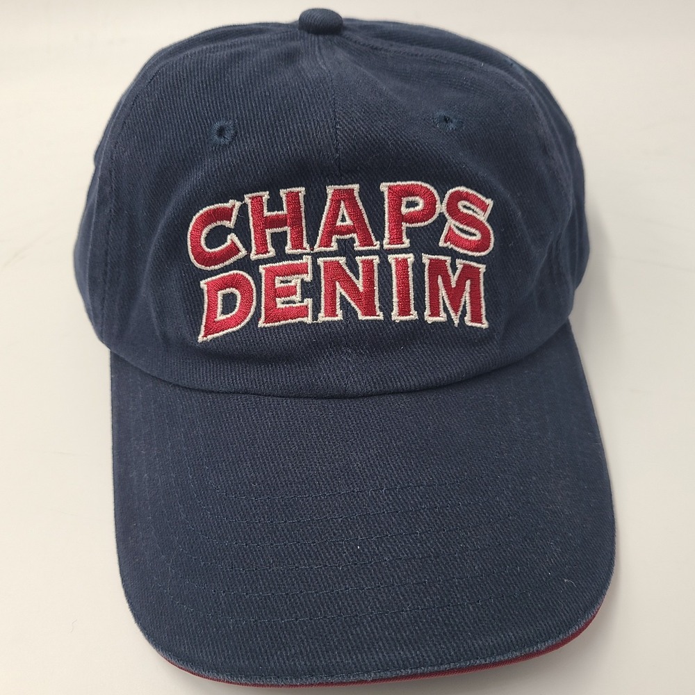 Chaps Hat Strapback (Fits Small) Blue Chaps Denim Adjustable Cotton‎ Casual Wear